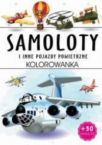 Samoloty - kolorowanka - okładka książki