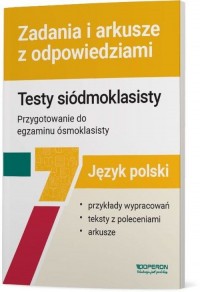 Język polski Testy siódmoklasisty - okładka podręcznika