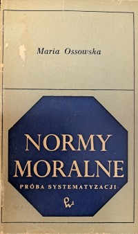 Normy moralne. Próba systematyzacji - okładka książki