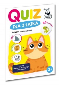 Quiz dla 3-latka Książka z naklejkami - okładka książki