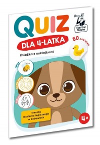 Quiz dla 4-latka Książka z naklejkami - okładka książki