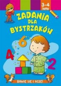 Zadania dla bystrzaków 3-4 lata - okładka książki