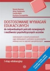 Dostosowanie wymagań edukacyjnych - okładka książki