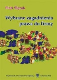 Wybrane zagadnienia prawa do firmy - okładka książki