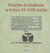 Książka drukowana w Polsce XV - - okładka książki