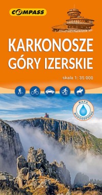 Karkonosze, Góry Izerskie - mapa - okładka książki