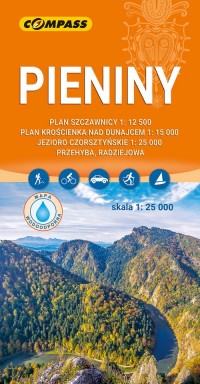 Pieniny - mapa laminowana 1:25 - okładka książki