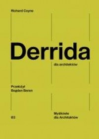 Derrida dla architektów - okładka książki