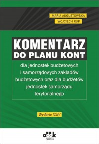 Komentarz do planu kont dla jednostek - okładka książki