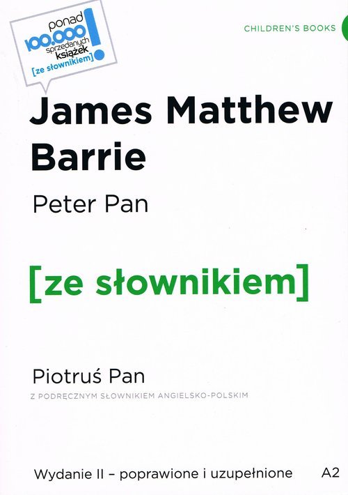 Peter Pan / Piotruś Pan (z podręcznym - okładka książki