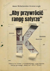 Aby przywrócić rangę satyrze. Cenzura - okładka książki