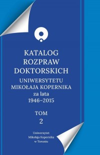 Katalog rozpraw doktorskich Uniwersytetu - okładka książki