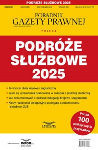 Podróże slużbowe 2025. Podatki - okładka książki