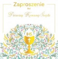 Zaproszenie - Komunia pattern IHS - zdjęcie produktu