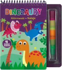 Dinozaury Kolorowanki naklejki. - okładka książki