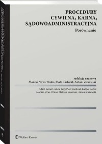 Procedury cywilna karna sądowoadministracyjna - okładka książki