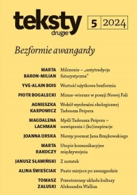 Teksty Drugie 5/2018. Bezformie - okładka książki