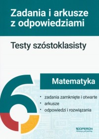 Matematyka Testy szóstoklasisty - okładka podręcznika