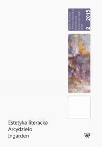 Estetyka literacka Arcydzieło Ingarden - okłakda ebooka