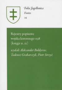 Rejestry popisowe wojska koronnego - okładka książki