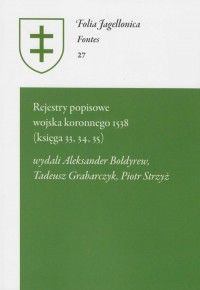 Rejestry popisowe wojska koronnego - okładka książki