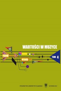 Wartości w muzyce. T. 4: Muzyka - okłakda ebooka