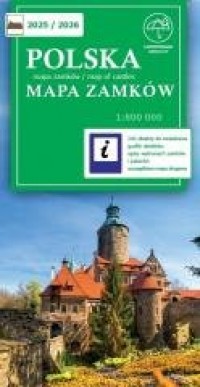 Polska mapa zamków 2025/2026 1:800 - okładka książki