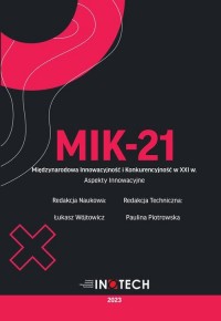 MIK-21 Międzynarodowa Innowacyjność - okłakda ebooka