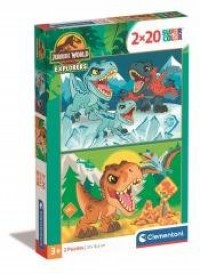 Puzzle 2x20 Super Kolor Jurassic - zdjęcie zabawki, gry