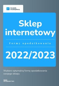 Sklep internetowy – formy opodatkowania - okłakda ebooka