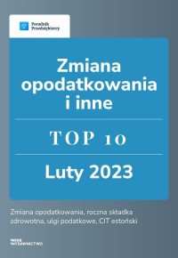 Zmiana opodatkowania i inne. TOP - okłakda ebooka