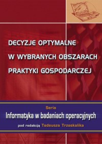 Decyzje optymalne w wybranych obszarach - okłakda ebooka