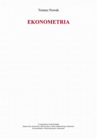 Ekonometria - okłakda ebooka