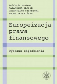 Europeizacja prawa finansowego. - okłakda ebooka