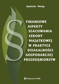 Finansowe aspekty szacowania szkody - okłakda ebooka