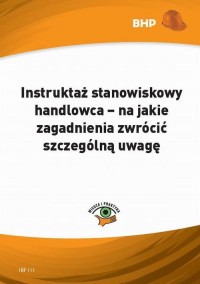 Instruktaż stanowiskowy handlowca - okłakda ebooka