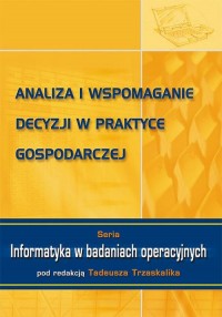 Analiza i wspomaganie decyzji w - okłakda ebooka