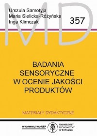 Badania sensoryczne w ocenie jakości - okłakda ebooka