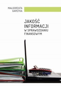 Jakość informacji w sprawozdaniu - okłakda ebooka