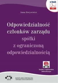 Odpowiedzialność członków zarządu - okłakda ebooka