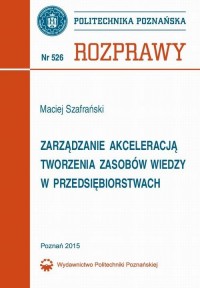 Zarządzanie akceleracją tworzenia - okłakda ebooka