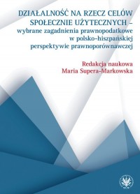 Działalność na rzecz celów społecznie - okładka książki