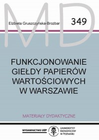 Funkcjonowanie Giełdy Papierów - okłakda ebooka