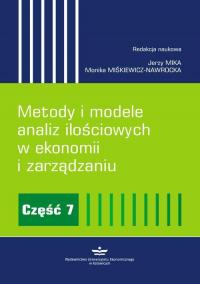 Metody i modele analiz ilościowych - okłakda ebooka