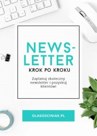 Newsletter krok po kroku - okłakda ebooka