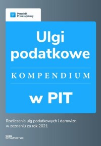 Ulgi podatkowe w PIT – kompendium - okłakda ebooka