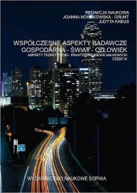 Współczesne aspekty badawcze Gospodarka-Świat-Człowiek - okłakda ebooka