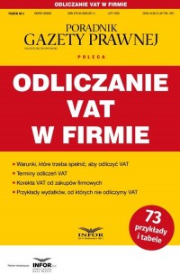 Odliczanie VAT w firmie. Podatki - okładka książki