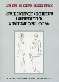 Słownik biograficzny gubernatorów - okłakda ebooka