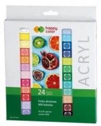 Farby akrylowe 12ml 24 kolory HAPPY - zdjęcie produktu